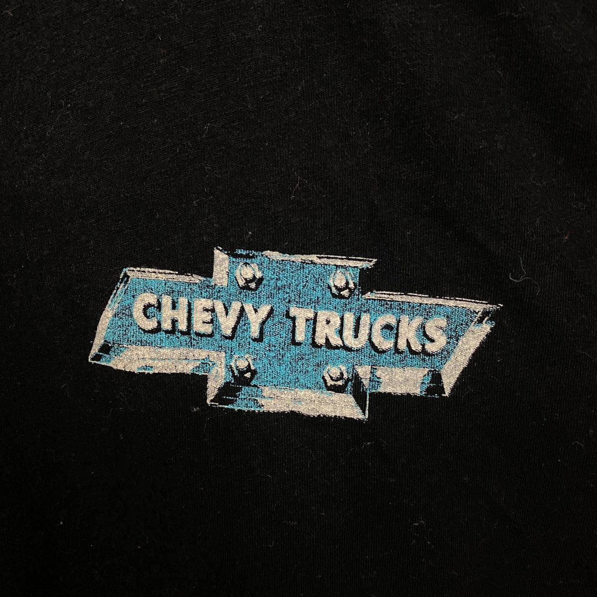 Junk Food Clothing Chevy Trucks Built To Stay Graphic Crop Tee Small
