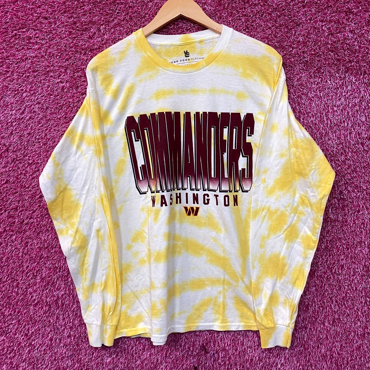 NFL AFC Washington Commanders Tie-Dye long Sleeve Shirt Large