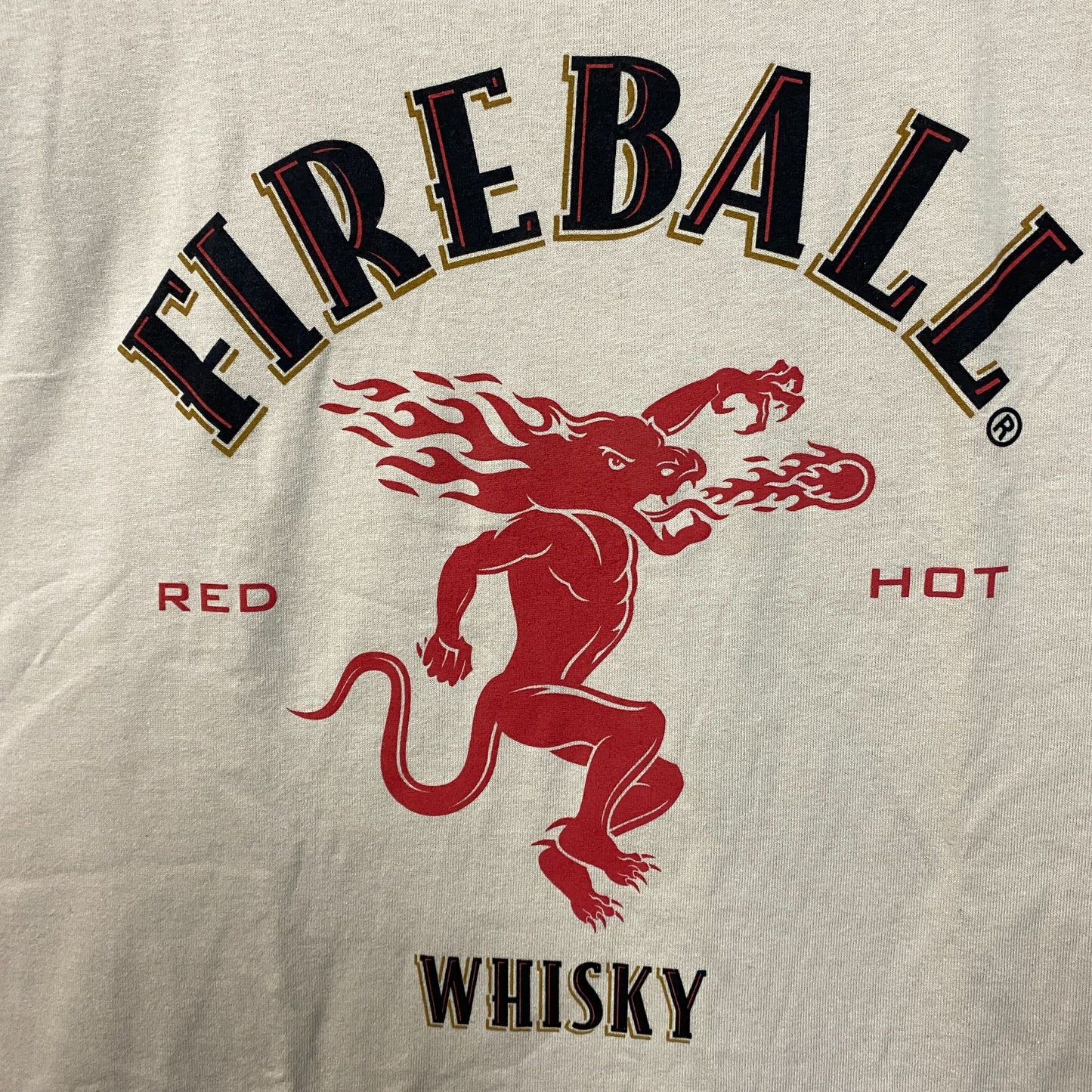 Fireball Whiskey Red Hot Logo Poster T-Shirt 2XL