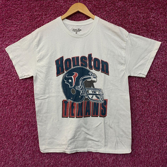 Junk Food NFL Houston Texas Throwback Helmet Logo T- Shirt Medium