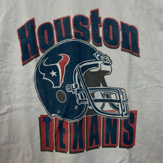 Junk Food NFL Houston Texas Throwback Helmet Logo T- Shirt Medium