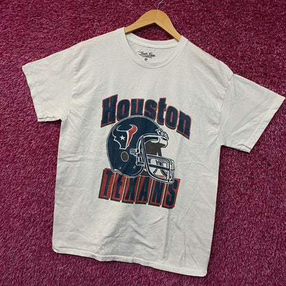 Junk Food NFL Houston Texas Throwback Helmet Logo T- Shirt Medium