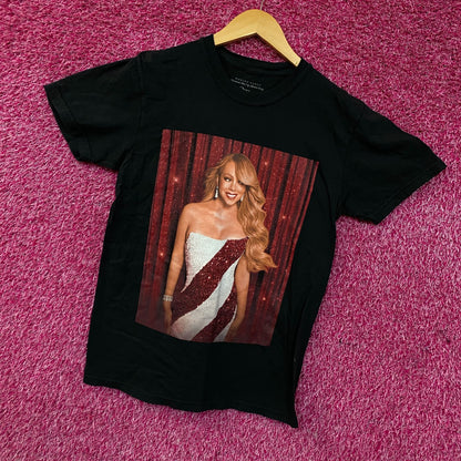 Mariah Carey Official Christmastime Tour Candy Cane Dress Tee Small