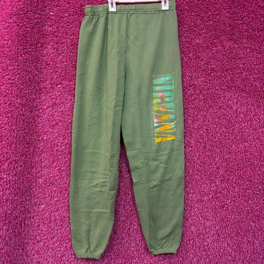 Nirvana Grunge green sweatpants Joggers Size Small