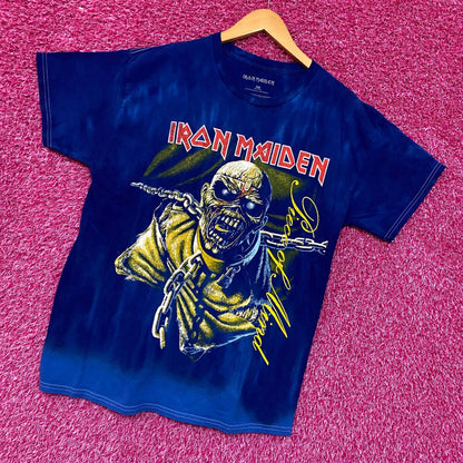 Iron Maiden Piece of Mind Oversized Tie Dye Tshirt size Small