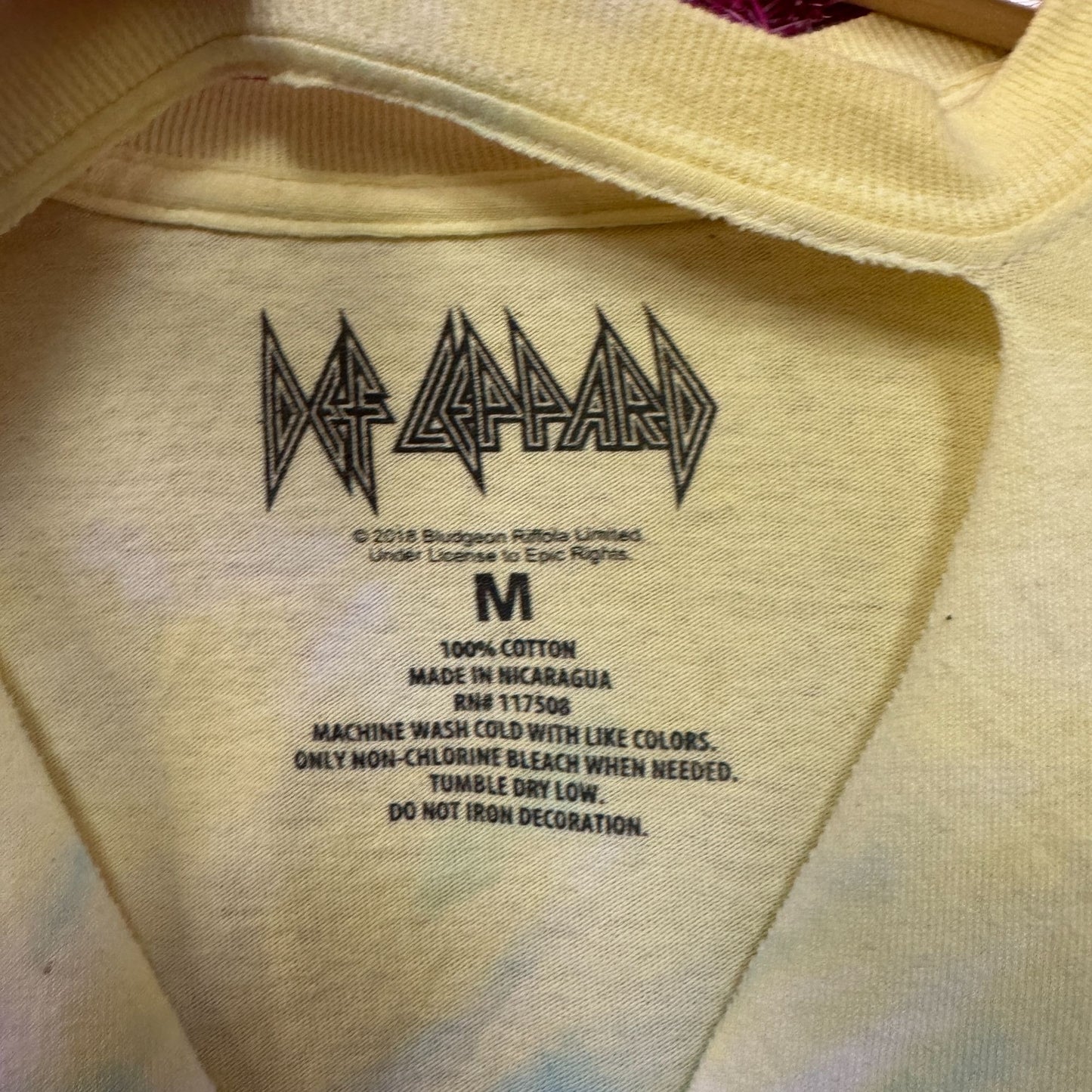 Def Leppard Pyromania Album Cover Keyhole Womens Tie Dye M