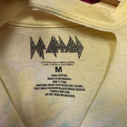Def Leppard Pyromania Album Cover Keyhole Womens Tie Dye M
