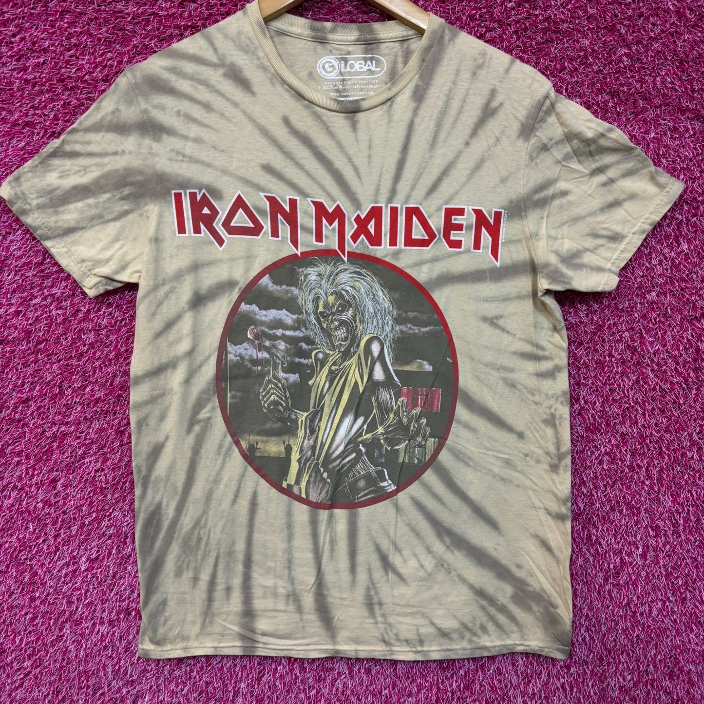 Iron Maiden Killers Tie Dye Rock Tshirt size Small