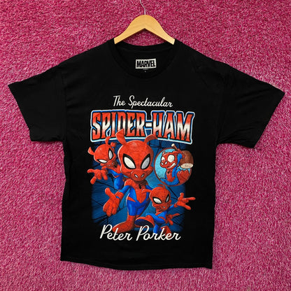 Marvel The Spectacular Spider-Ham Peter Porker Retro Comic Shirt Large