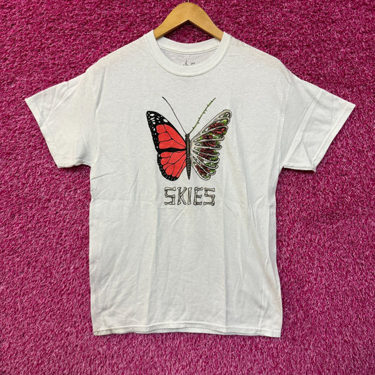 Lil Skies Shelby Butterfly Skeleton Wing Roses Emo Rap Tee M