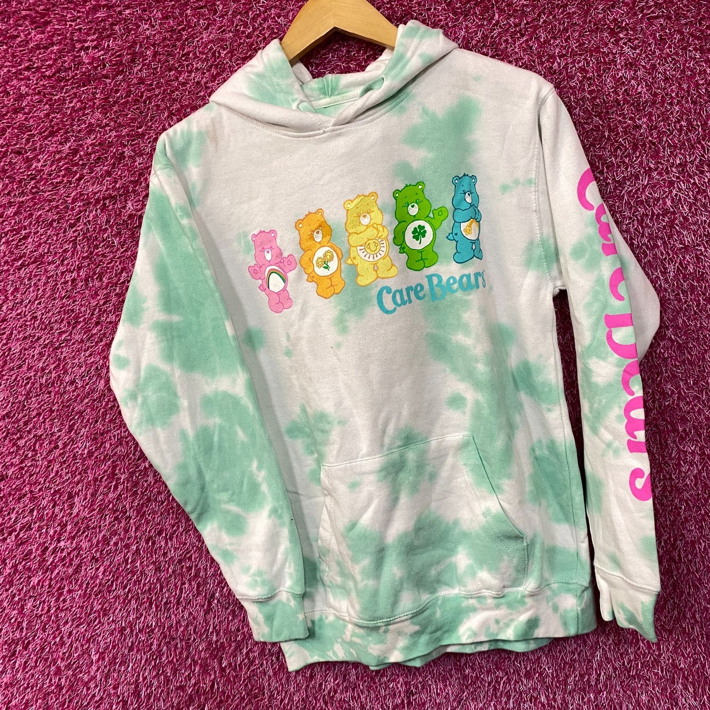 The Original Carebears tiedye Hoodie size Small