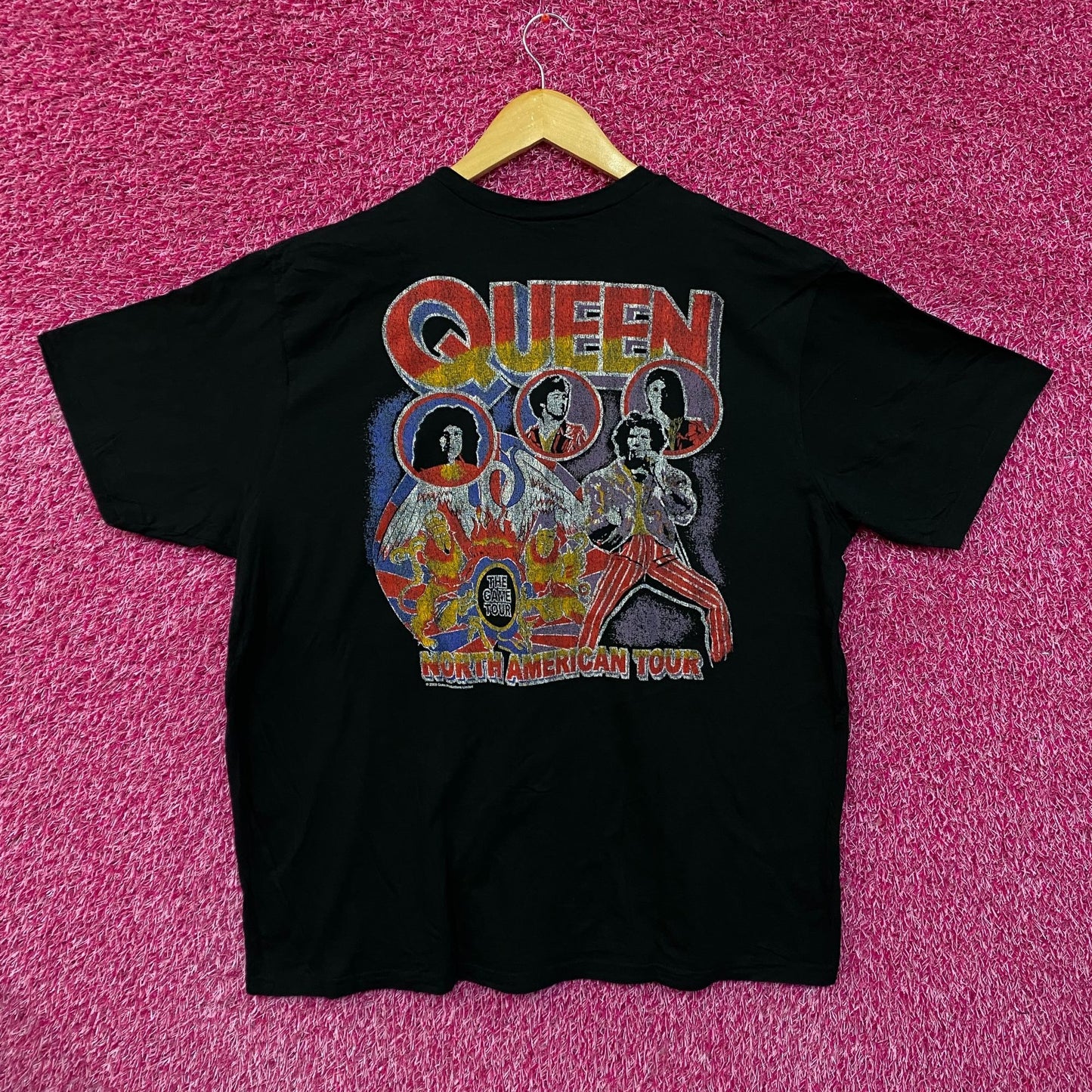 Queen Freddie Mercury 05 North American Tour Vtg Tshirt size Extra Large