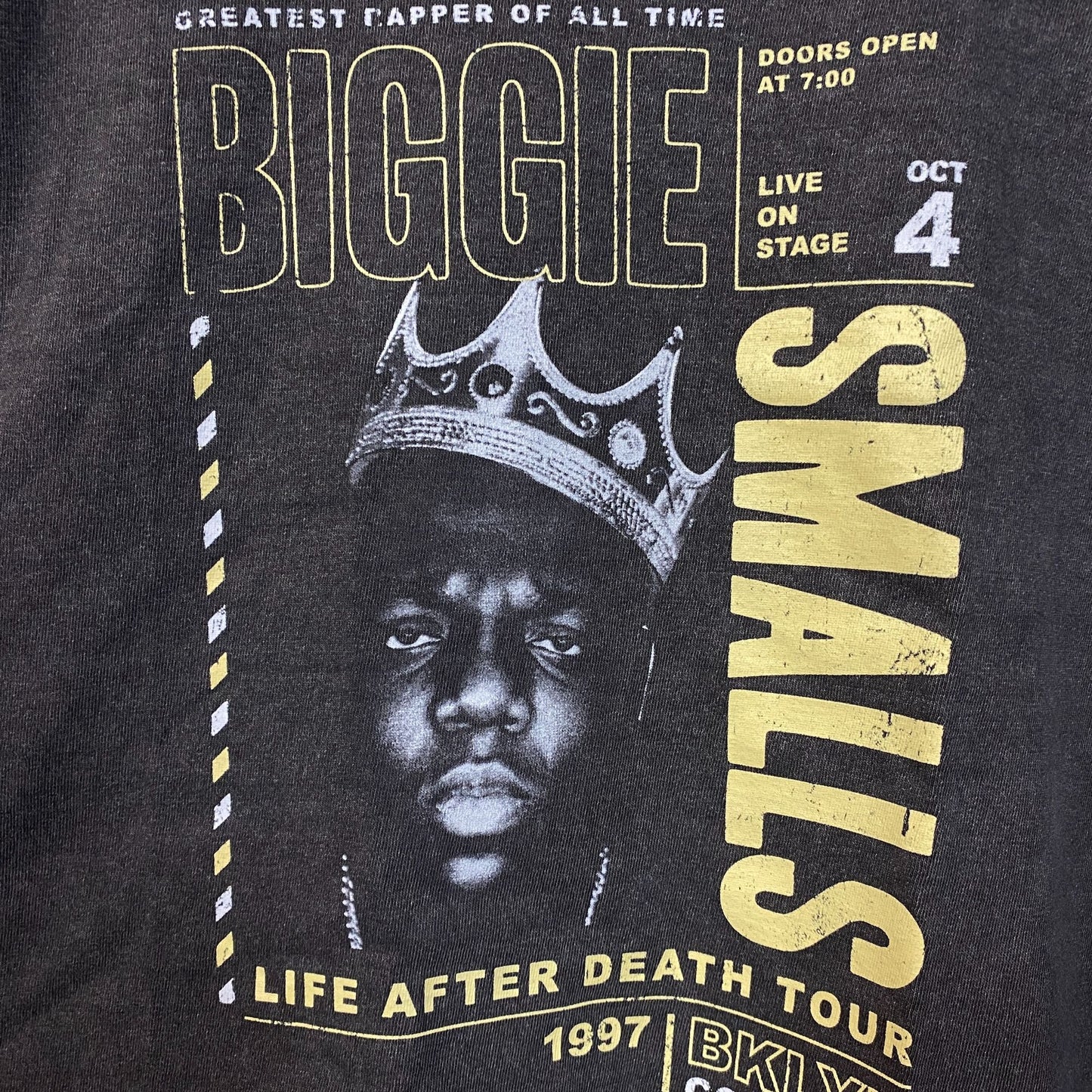 The Notorious B.I.G. Biggie Smalls Life After Death Tour Sleeveless Crop Tee Large