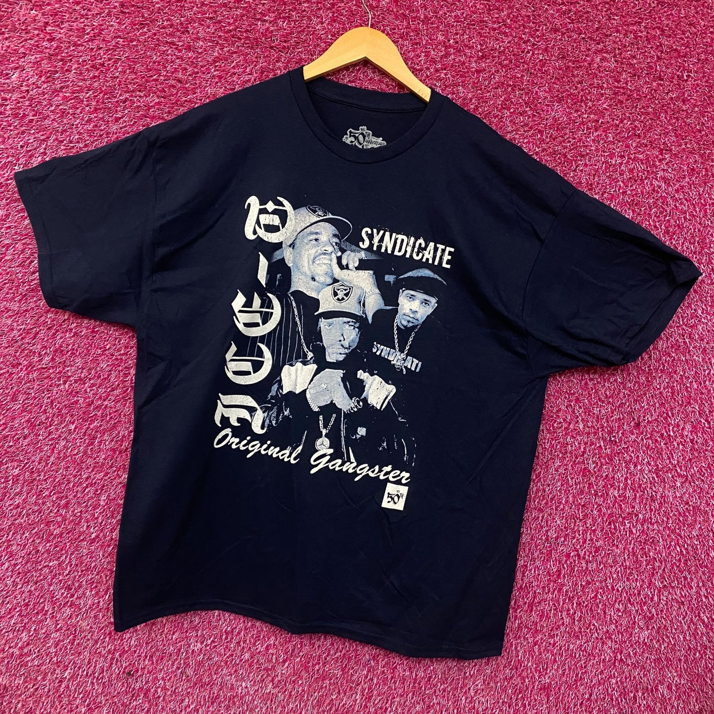 Ice-T Rhyme Syndicate 50th Anniversary of Hip Hop Graphic T-Shirt 2XL