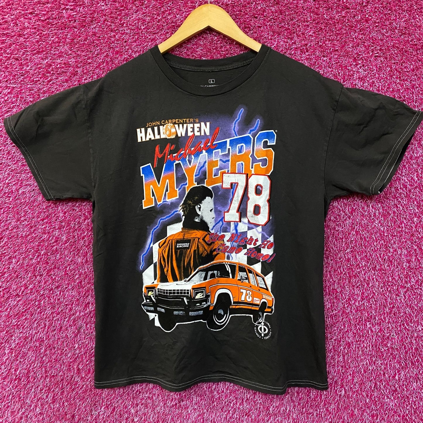 John Carpenter's Halloween Michael Myers Racing 78 T-Shirt Large