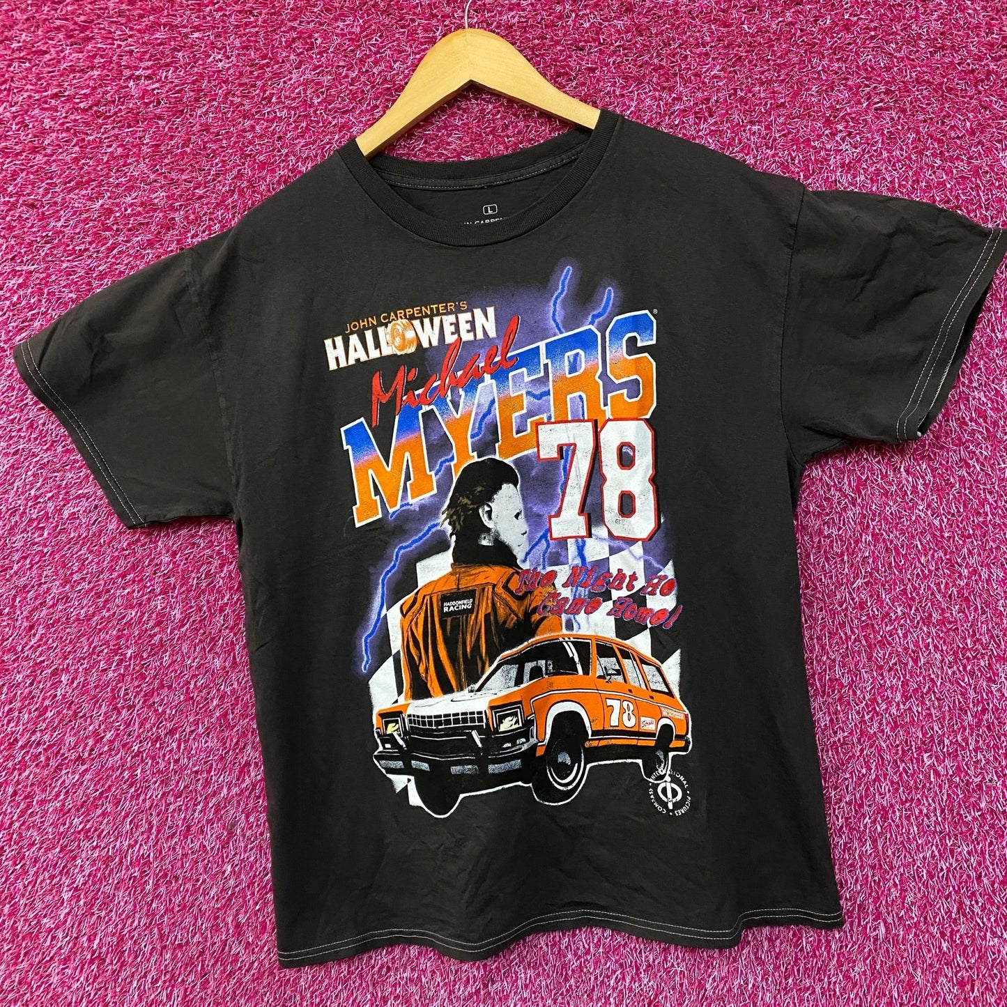 John Carpenter's Halloween Michael Myers Racing 78 T-Shirt Large