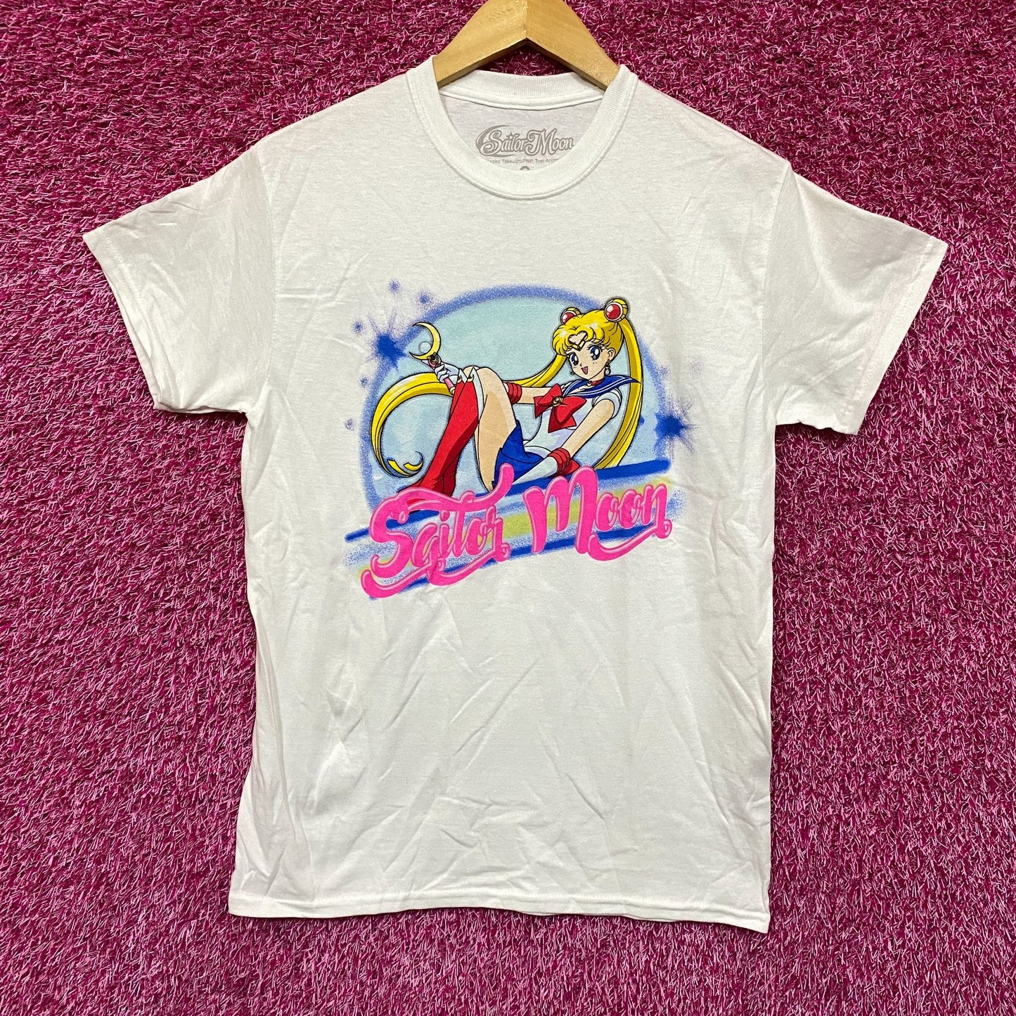 Sailor Moon Usagi Tsukino Airbrush Style Anime T-Shirt Small