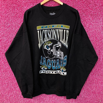 Junk Food Clothing NFL Jacksonville Jaguars Helmet Logo Crew Fleece 2XL