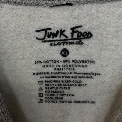 Junk Food Clothing New York Giants Heather Gray Crewneck Pullover Sweatshirt XL