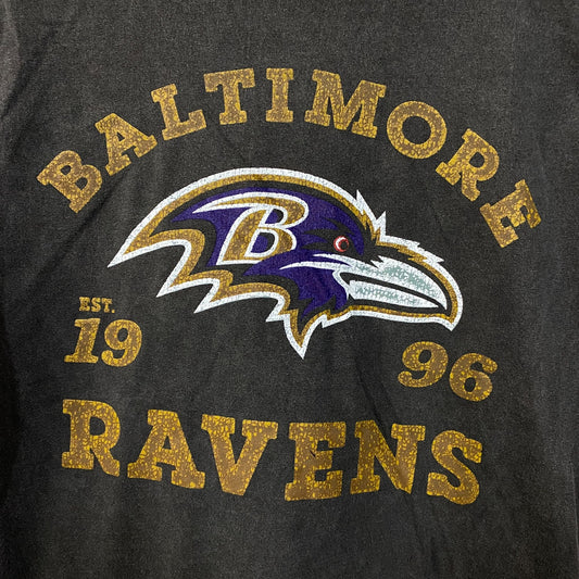 Junk Food Clothing Baltimore Ravens Logo Vintage-Style Tee Small