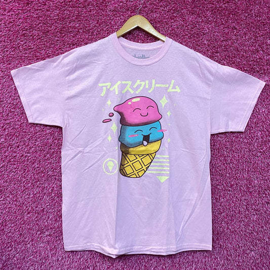 Threadless Cute Kawaii Ice Cream Pink Tshirt Size XL