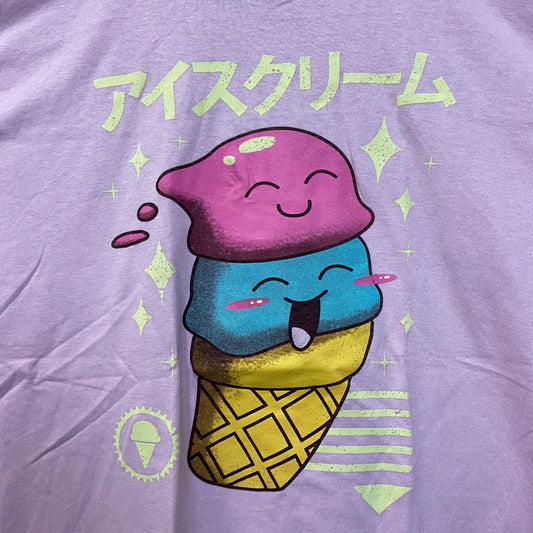 Threadless Cute Kawaii Ice Cream Pink Tshirt Size XL