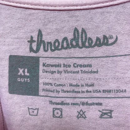 Threadless Cute Kawaii Ice Cream Pink Tshirt Size XL