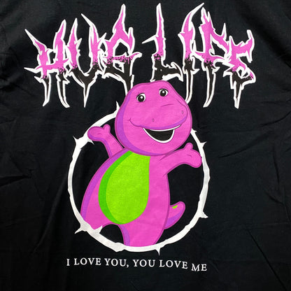 Barney the Dinosaur "Hug Life" Metal Graphic T-Shirt Large