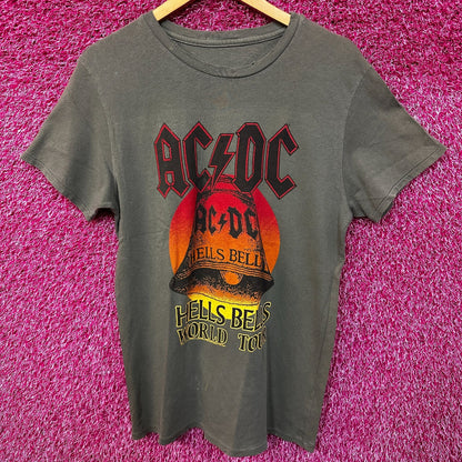 AC/DC Hells Bells World Tour Distressed Tshirt size Medium
