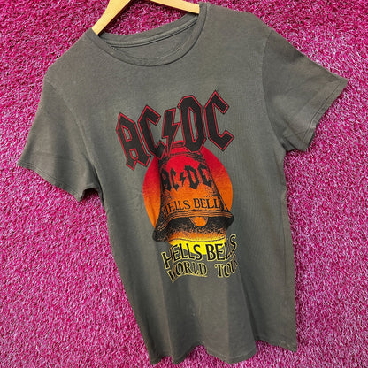 AC/DC Hells Bells World Tour Distressed Tshirt size Medium