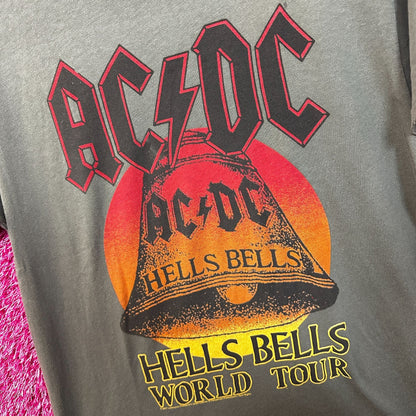AC/DC Hells Bells World Tour Distressed Tshirt size Medium