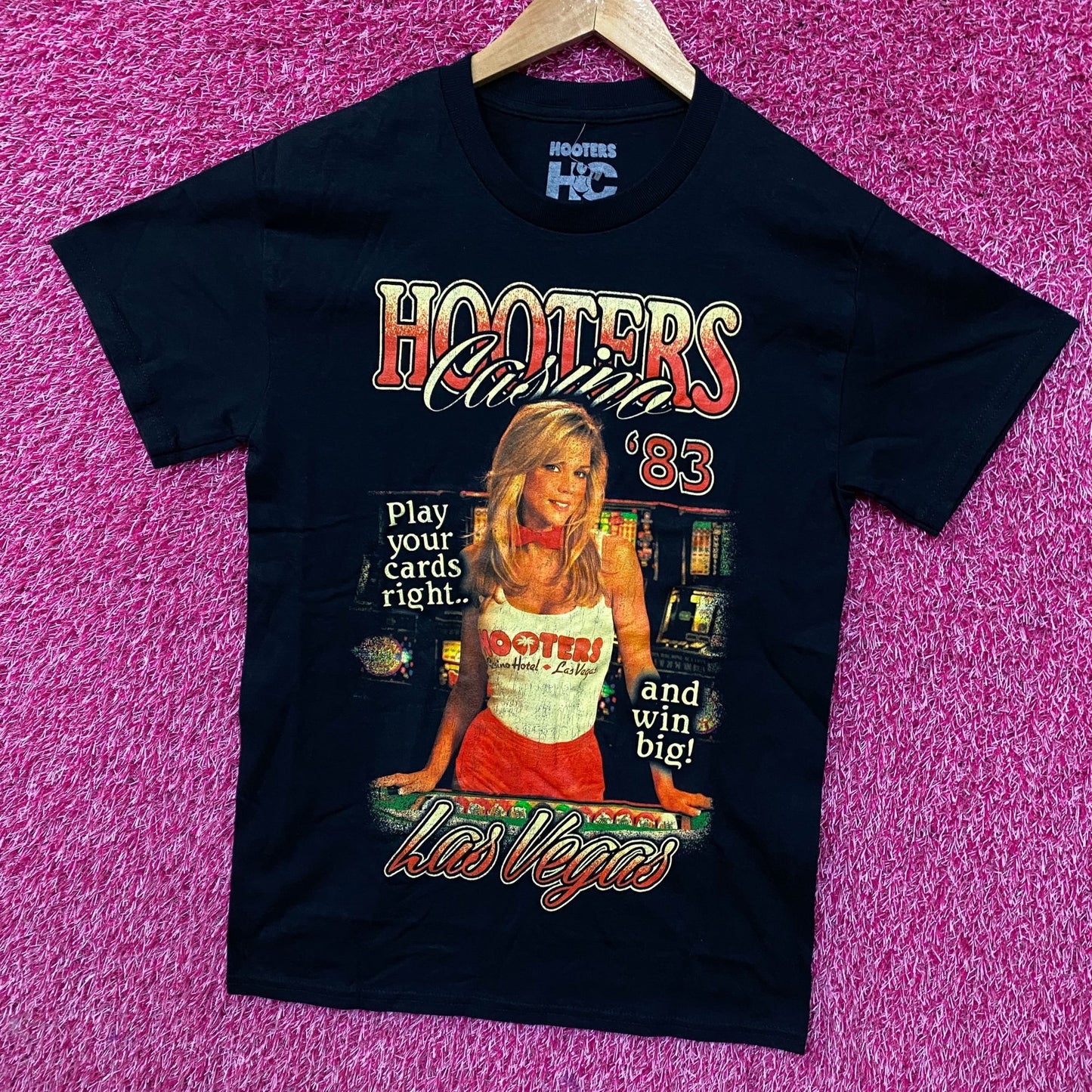 Hooters Casino 1983 Las Vegas Gambler Promo T-Shirt Small