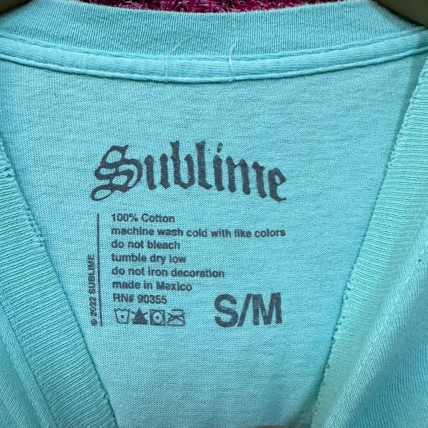 Sublime 40oz To Freedom Teal Blue Tshirt size S/M