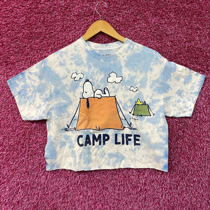 Peanuts Camp Life tiedye crop top size medium