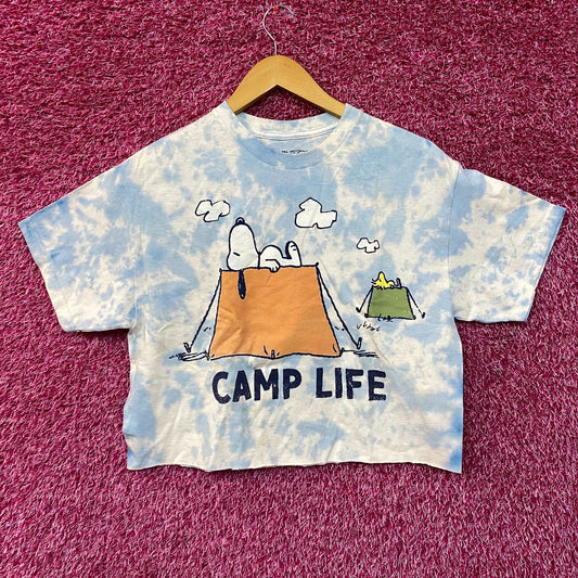 Peanuts Camp Life tiedye crop top size medium