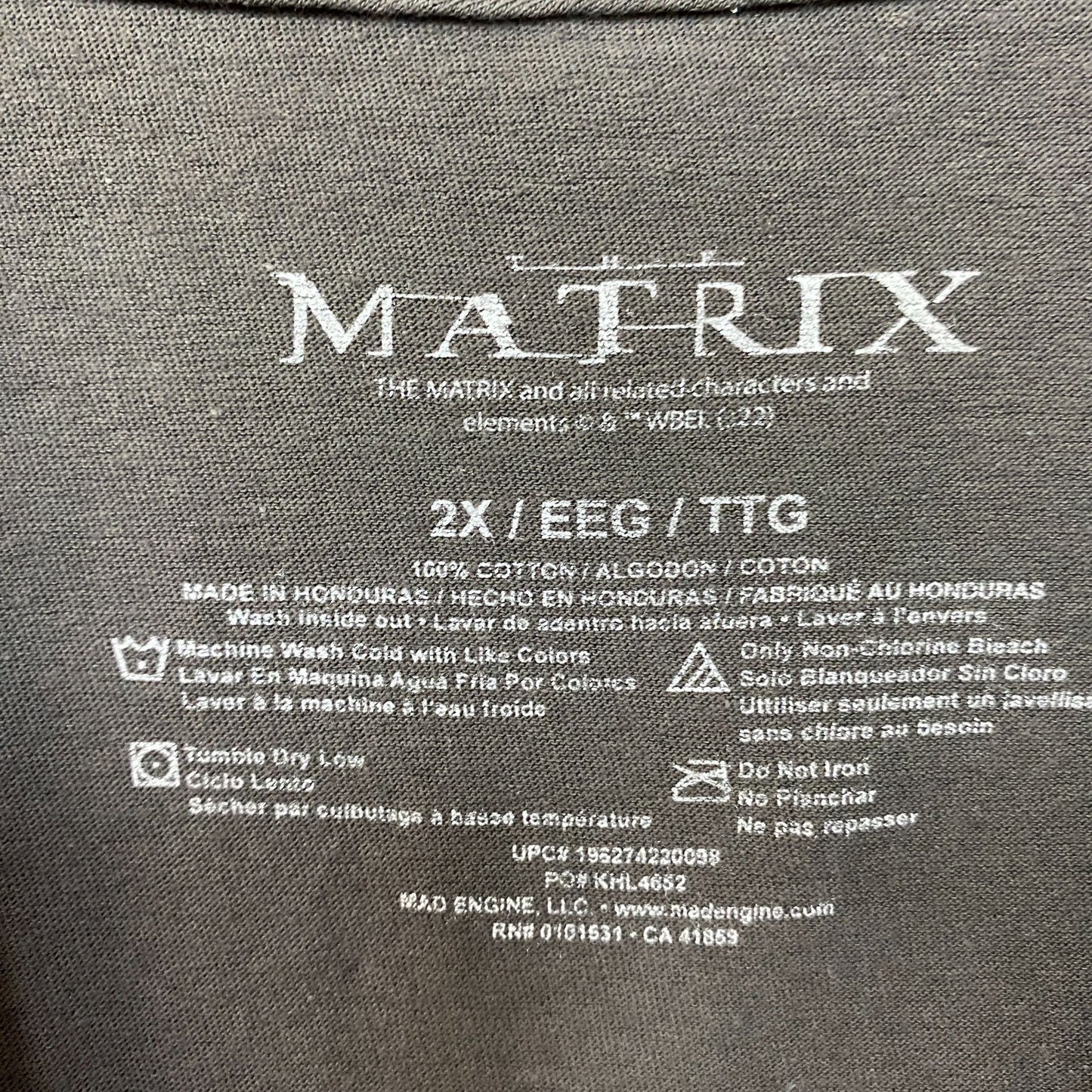 The Martix Cast Movie Poster T-Shirt 2XL