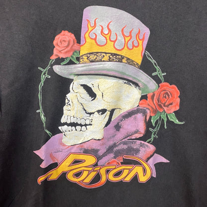 Poison Flesh & Blood Tattoo Heavy Metal Band Tee Large