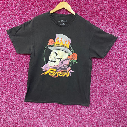 Poison Flesh & Blood Tattoo Heavy Metal Band Tee Large
