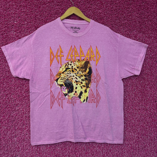 Def Leppard Hysteria Animal Real Leopard Heavy Metal Tee M