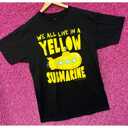The Beatles We All Live In A Yellow Submarine rock Tshirt size large