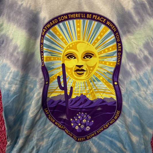 Kansas Carry On My Wayword Son Lyrircs Tie Dye Tshirt 2xl