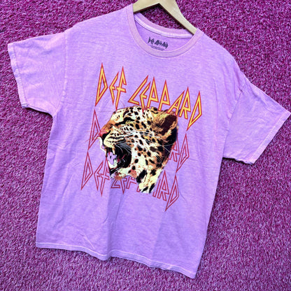 Def Leppard Animal Hysteria Leopard Heavy Metal Tee L