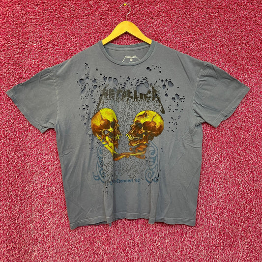 Metallica Live in Concert 92 Distressed Heavy Metal Tee O/S