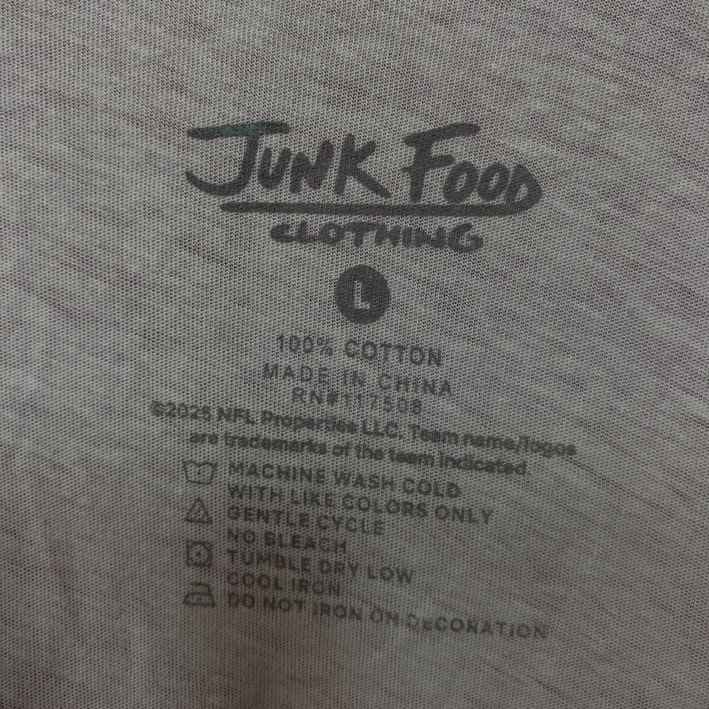 Junk Food NFL Detroit Lions Long Sleeve Cropped T-Shirt Large
