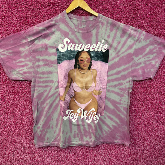 Saweetie Icy Wifey High Maintenance Oversized Rap Tie Dye 1X