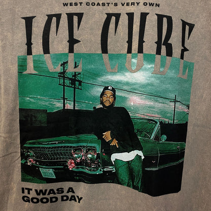 Ice Cube "It Was A Good Day" Graphic Acid-Wash T-Shirt Medium