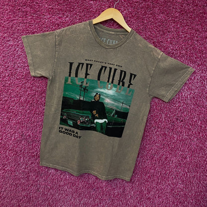 Ice Cube "It Was A Good Day" Graphic Acid-Wash T-Shirt Medium