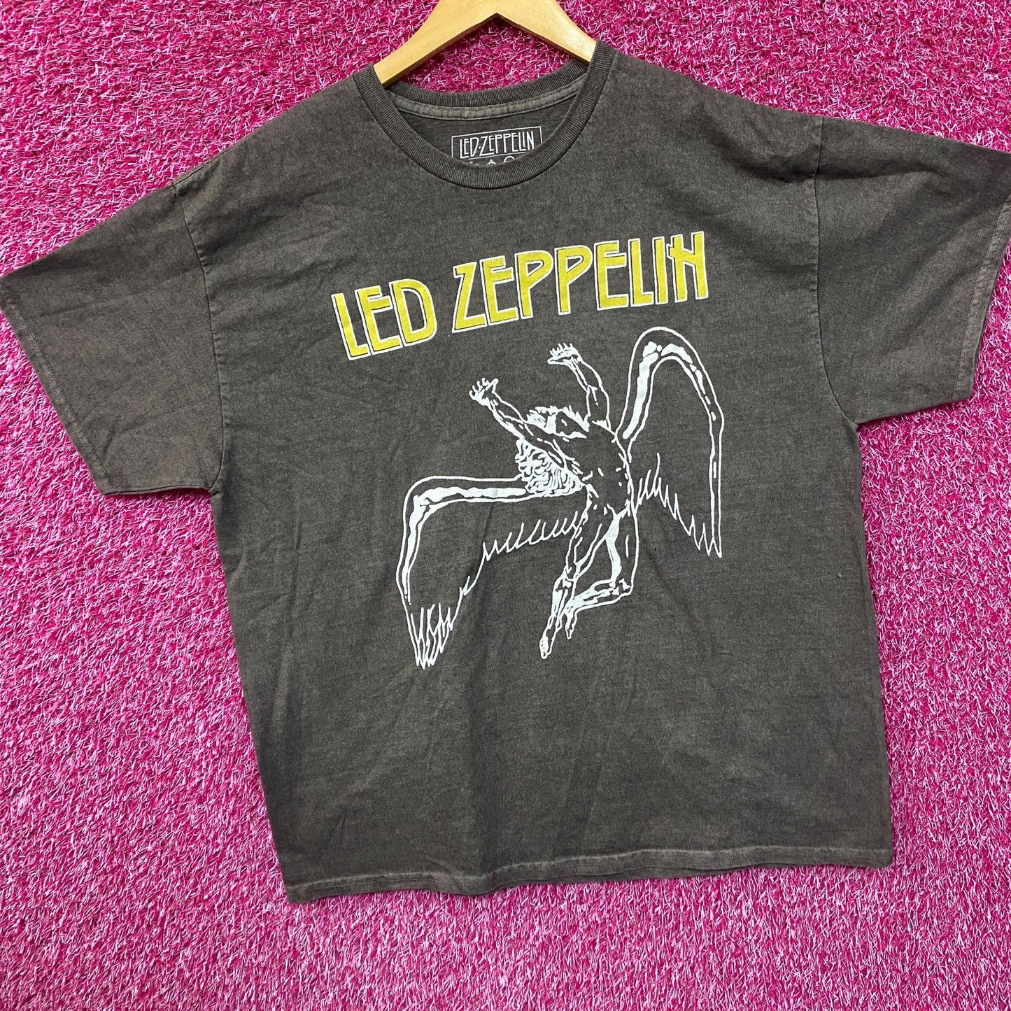 Led Zeppelin Icarus Gray T-Shirt Medium