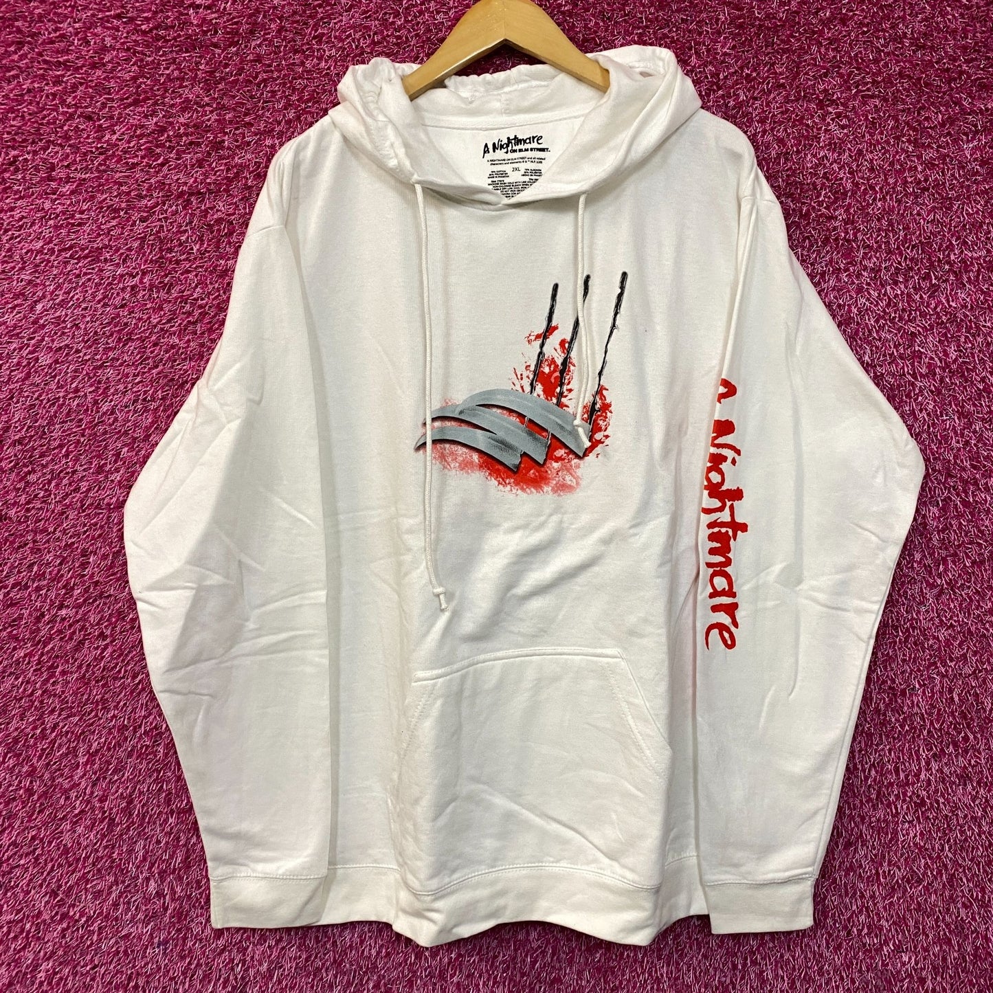 A Nightmare On Elm Street Freddy Krueger Book Cover Horror Hoodie 2XL