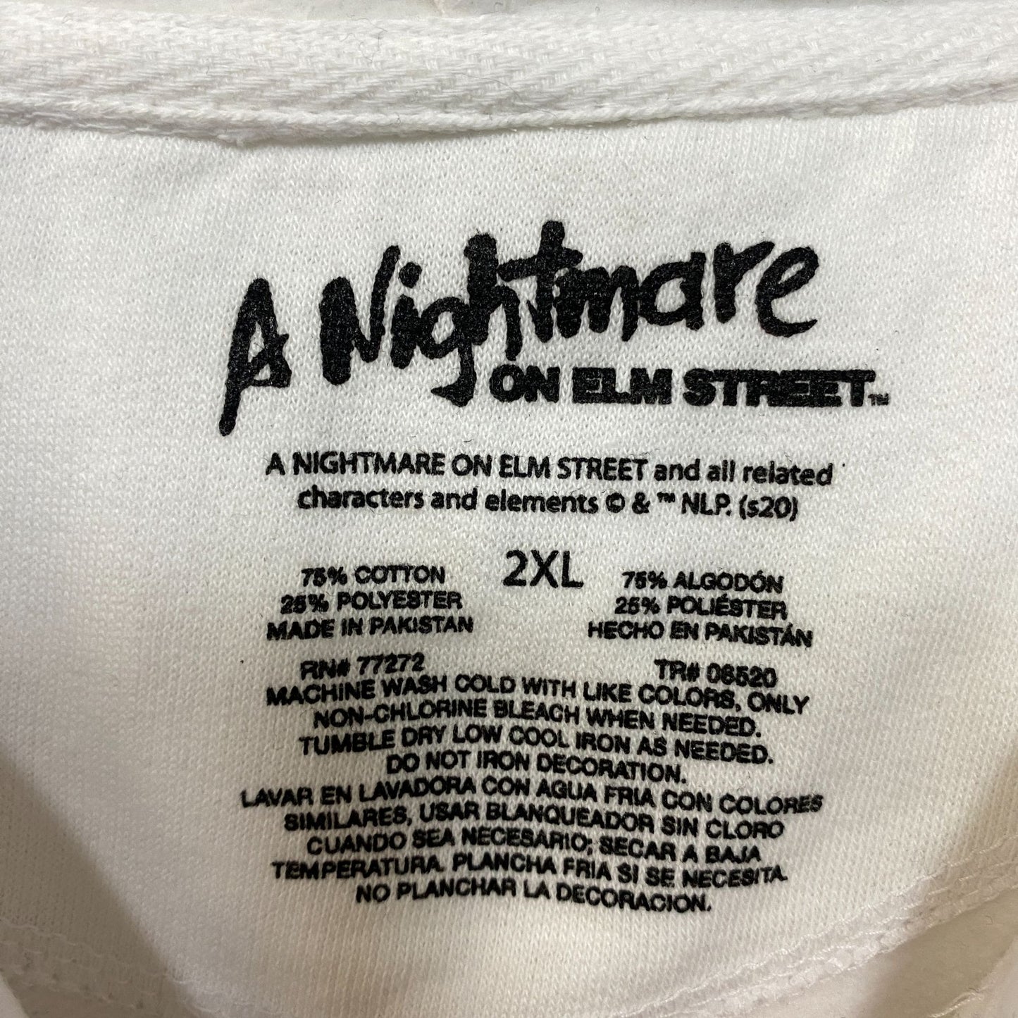 A Nightmare On Elm Street Freddy Krueger Book Cover Horror Hoodie 2XL